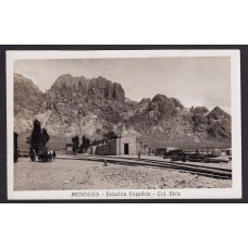 ESTACION DE FERROCARRIL ANTIGUA TARJETA POSTAL USPALLATA MENDOZA